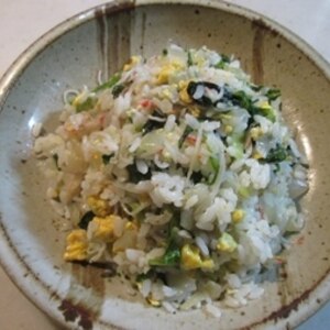 簡単に！桜えびとレタスのチャーハン